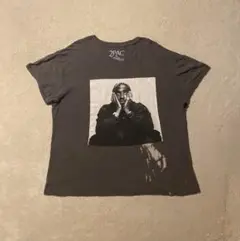 2PAC Tシャツ グレー 古着 XL