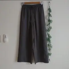 新品(M)ワイドガウチョパンツ ワイドパンツ