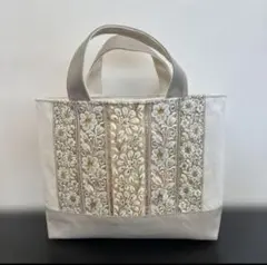 インド刺繍リボントートバッグ