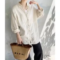 spick u0026 span リネンビッグシャツ