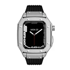 【即納】アップルウォッチ カバー Apple Watchラバーバンド 銀