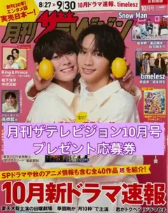 月刊ザテレビジョン10月号応募券
