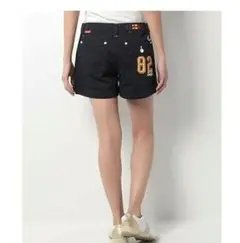 ルコックスポルティフ ゴルフ レディースL ストレッチ チノショートパンツ 紺