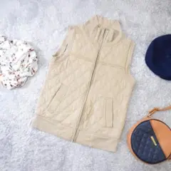 EASTBOY イーストボーイ 11 ベスト キルティング L ベージュ 美品
