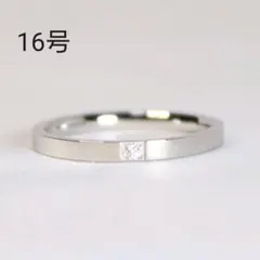 ファッションリング 小粒 一粒 シンプル シルバー 指輪 16号