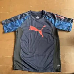 PUMA 半袖シャツ ネイビー 150