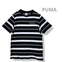 PUMA プーマ ストライプ Tシャツ ブラック/グレー