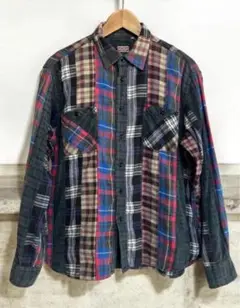 90s【WORKCLOTHING BEAMS／ビームス】パッチワークシャツ