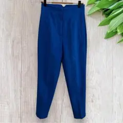 ZARA ザラ テーパードパンツ カラーパンツ ハイウエスト ブルー