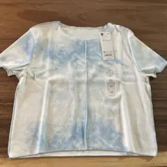 新品！GU タイダイ柄 Tシャツ 150サイズ ホワイト/ブルー