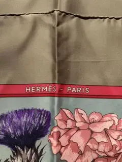 HERMES エスメス大判スカーフ カレ90(花束)
