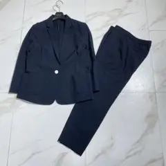 希少♡PLST シアサッカー セットアップ ストレッチ　洗える 上L 下M