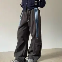 ボトムス ワイドパンツ 体型カバー Y2K 3L ゆるだぼ カーゴパンツ ズボン