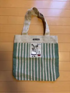 【未使用】FINLAND ストライプ トートバッグ　36×36 フィンランド製