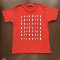 キャラクターイラスト 赤 Tシャツ　パチンコファン　ラッキーセブン