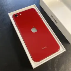 明日まで値下げiPhone SE3 64GB 赤　SIMフリー　バッテリー75%