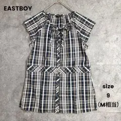 ✨️超美品✨️EASTBOY　イーストボーイ　綿100％　半袖ブラウス チェック