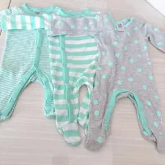 H &M ベビー　ロンパース・カバーオール 3着セット