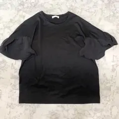 美品　ボールジィ　ドゥモローランド　カットソー　コットンシルク フリルスリーブ