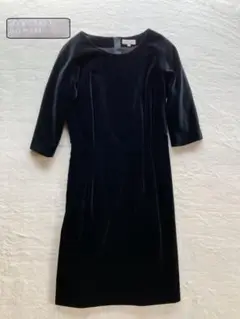 マーガレットハウエル　MHL. コットン　シルク　ベルベット　ワンピース