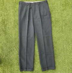 90s 80s vintage wide slacks double gray
