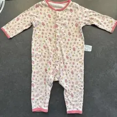 花柄ロンパース 80cm ピンク