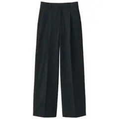 【無印良品】シワになりにくいワイドタックストレートパンツ