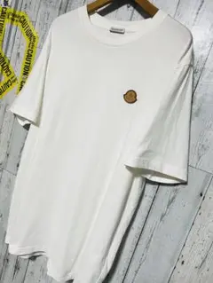 爆限定 MONCLER Tシャツ レザー ワッペンロゴ 2024モデル Lサイズ