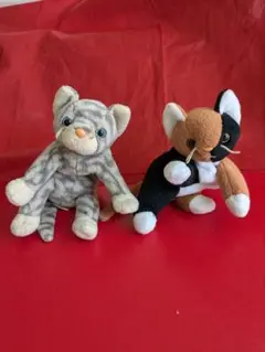 ビーニーベイビーズ猫ぬいぐるみ2セット