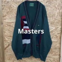 Y2K 00s マスターズ カーディガン デザインニット グリーン ゴルフウェア
