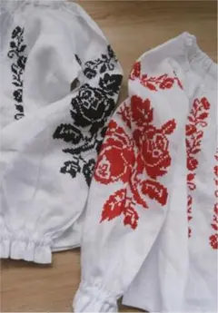 ウクライナ 刺繍 リネン ブラウス