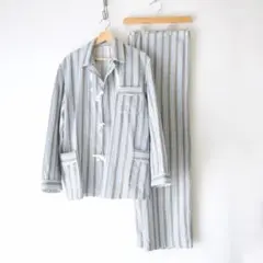 ブルガリア軍パジャマ スリーピングシャツパンツ 青茶セットアップ希少ユーロ古着