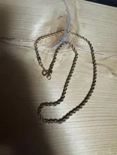 Vintage メキシコ製　ツイスト　ゴールド　シルバー　ネックレス