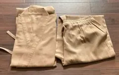枚数指定可能 レディース 作務衣 甚平 茶色