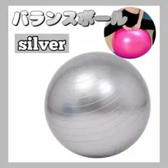 バランスボール 45cm シルバー ヨガ 体幹 トレーニング フィットネス