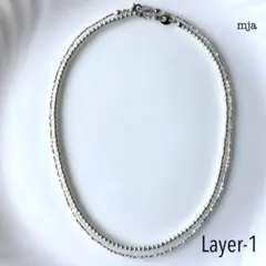 シルバービーズネックレス レイヤー 1セット