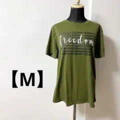 freedom アメリカ 古着 国旗 Bullets Tシャツ オリーブグリーン