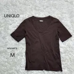 【UNIQLO】エクストラファインコットンVネックTシャツ　綿100 M