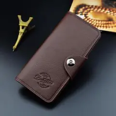 【W58】（ダークブラウン）長財布 メンズ 新品 高級感 使いやすい 薄い薄型