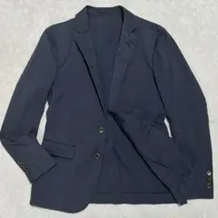 46(M) ナノユニバース　サマージャケット　アンコン　テーラード　紺　メンズ