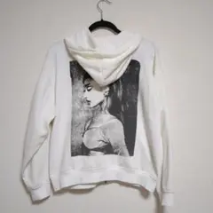 ✦値下げ中✦H&M　Ariana Grande ホワイトパーカー　М　裏起毛