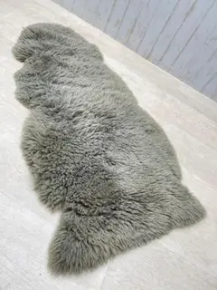 アサヒムートン ムートンラグ モカ 羊毛皮 140×65㎝ 日本ムートン協会