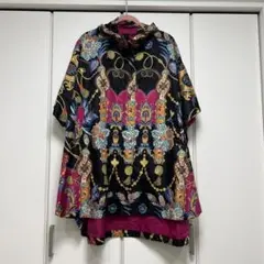 エトロ　ポンチョ　シルク100%　ケープ　総柄　ペイズリー　イタリア製　黒 ETRO(エトロ) ポンチョ・ケープ(レディース) - 海外通販のBUYMA