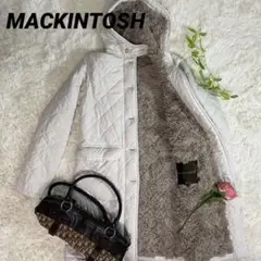 【美品】マッキントッシュ ダウンコート ホワイト ボア レディース ロングコート