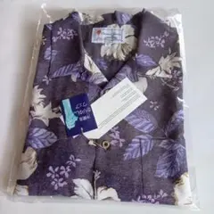新品ココナツジュースかりゆしウエア紫色 花柄