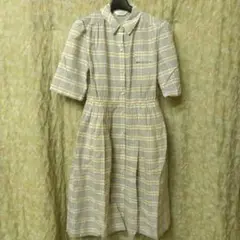 Plidoul チェック柄 シャツドレス 半袖