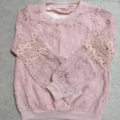 レーストップス　パール付き　ピンク色