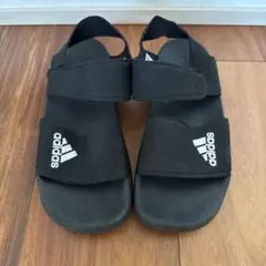 adidas 黒 スポーツサンダル　23
