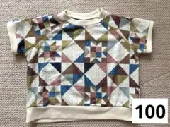 ベビー服　100 パッチワークTシャツ　micorrid
