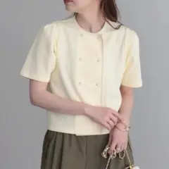 【fredyemueフレディエミュ】W開きパールボタンカーディガン